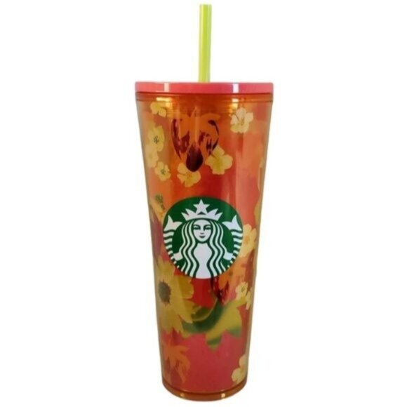 24 Oz Starbucks 2022 Strawberry Fields Cold Cup Travel Tumbler Venti - Picture 2 of 15
